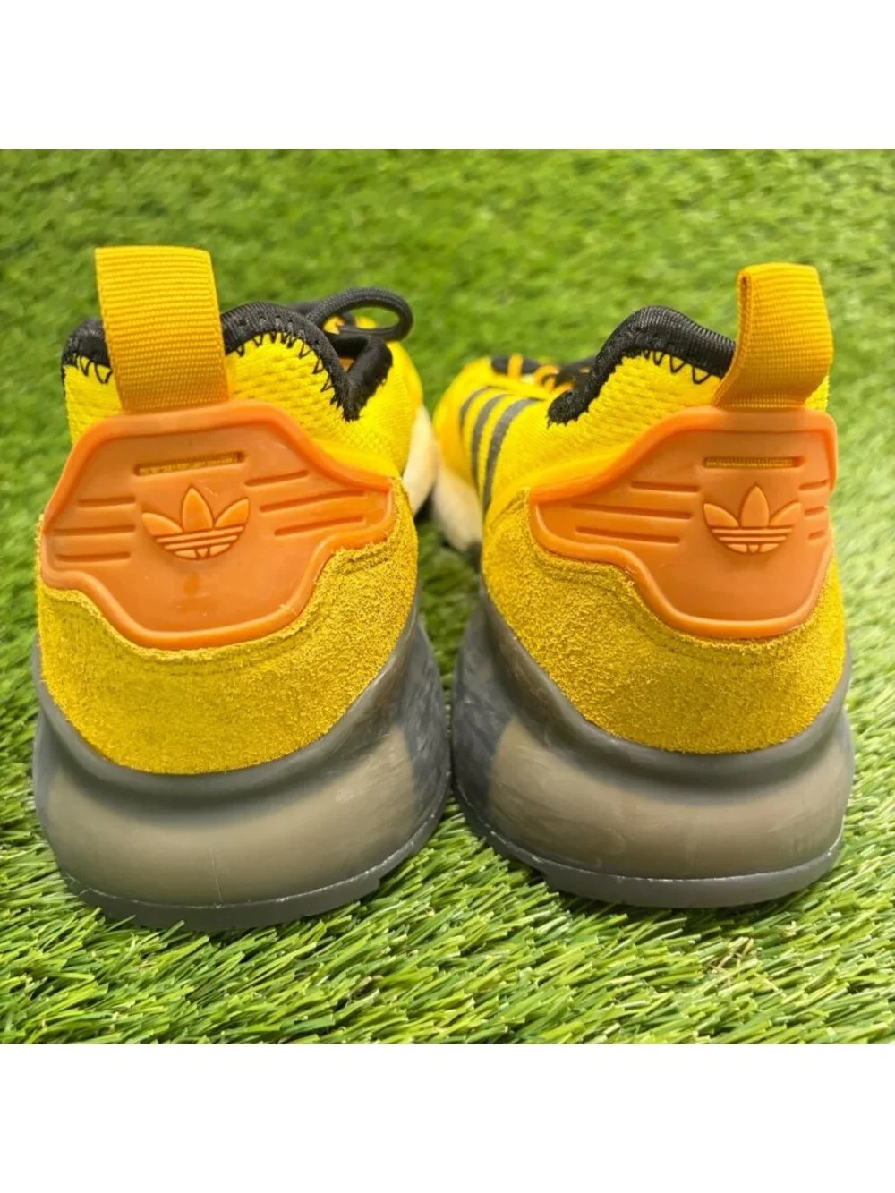 Adidas Ninja ZX 2K Boost Boys Size 5.5Y Yellow Athletic Running Shoes Sneakers